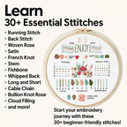 Learn 30 stitches embroidery guide