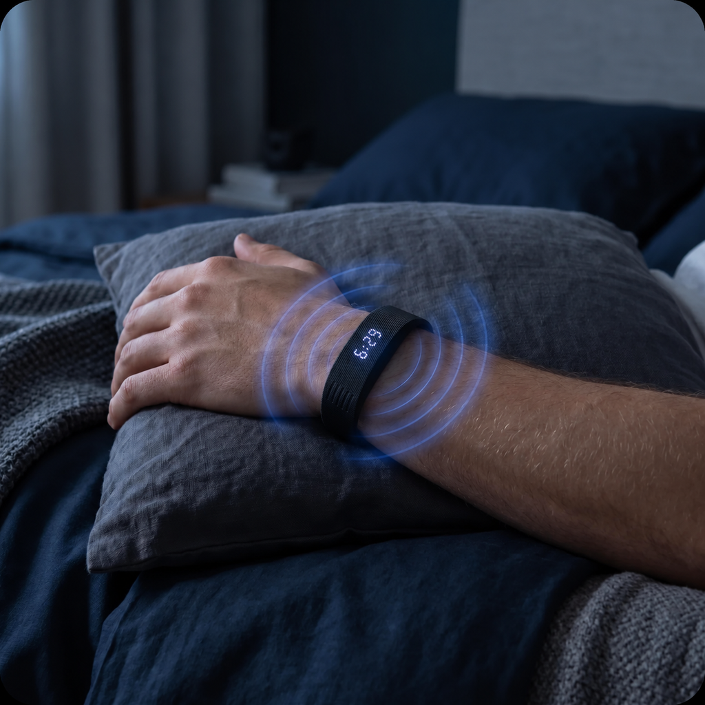 Vibration alarm worn on wrist