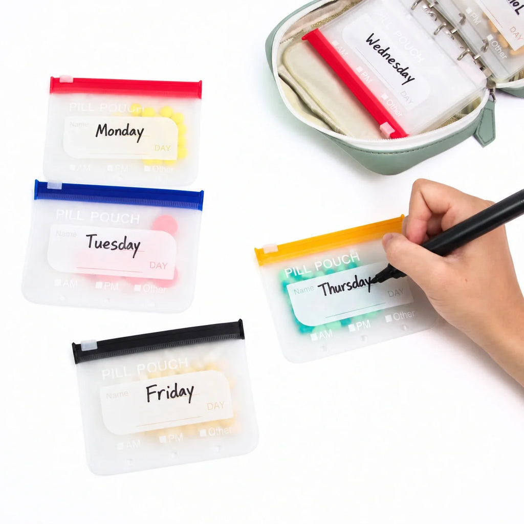 Travel Pill Organizer Bag — Mint Green product view 4