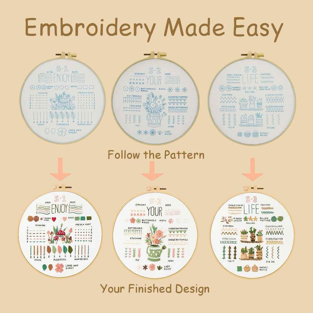Finished embroidery designs